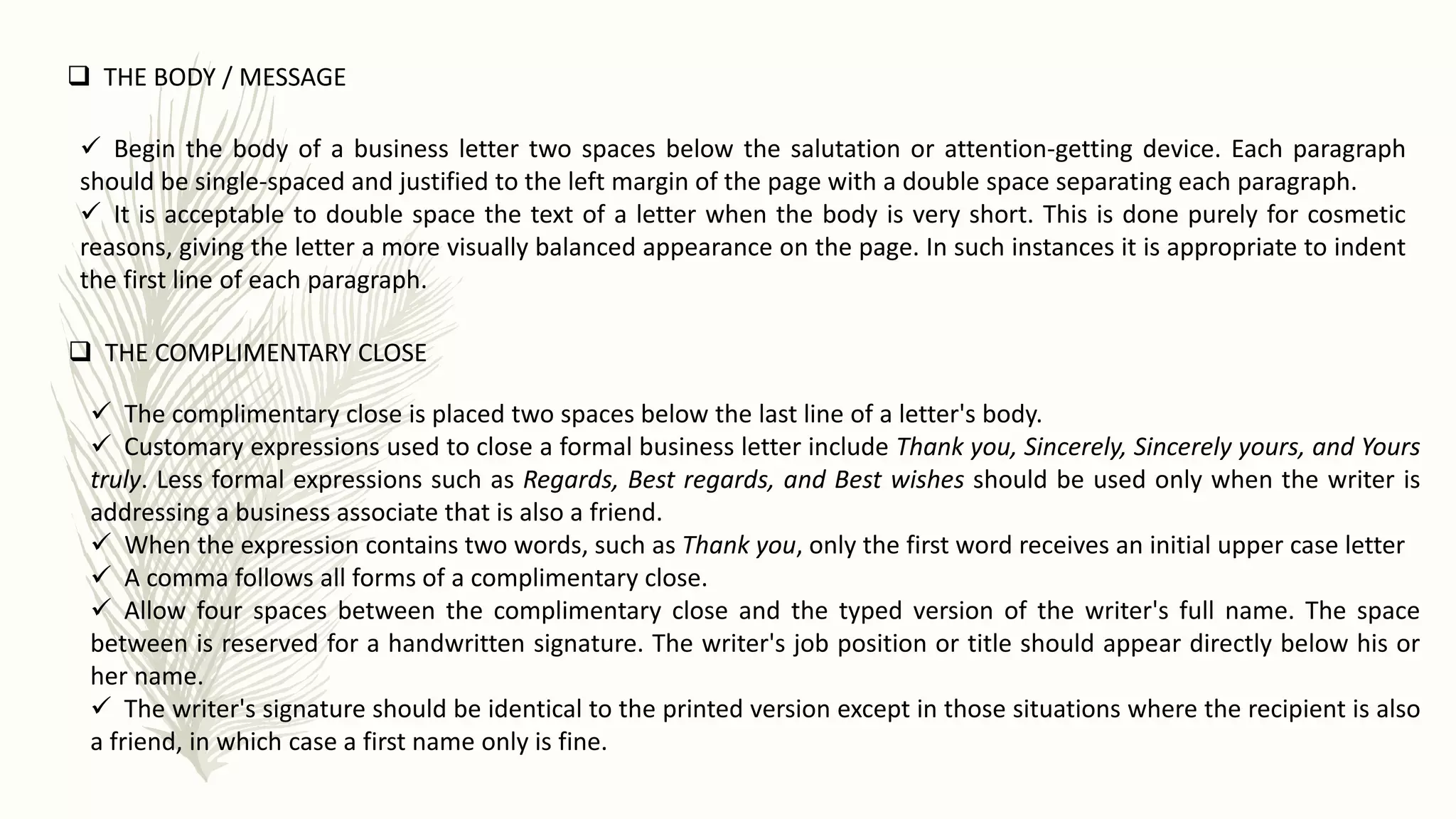 business letter | PPTX