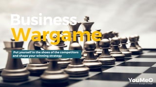 Business
Put yourself in the shoes of the competitors
and shape your winning strategy
Wargame
 
