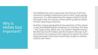 Presentation by Amal Rana.pptx about middle east... | PPTX