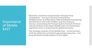 Presentation by Amal Rana.pptx about middle east... | PPTX