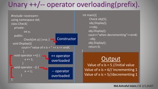 Unary operator overloading