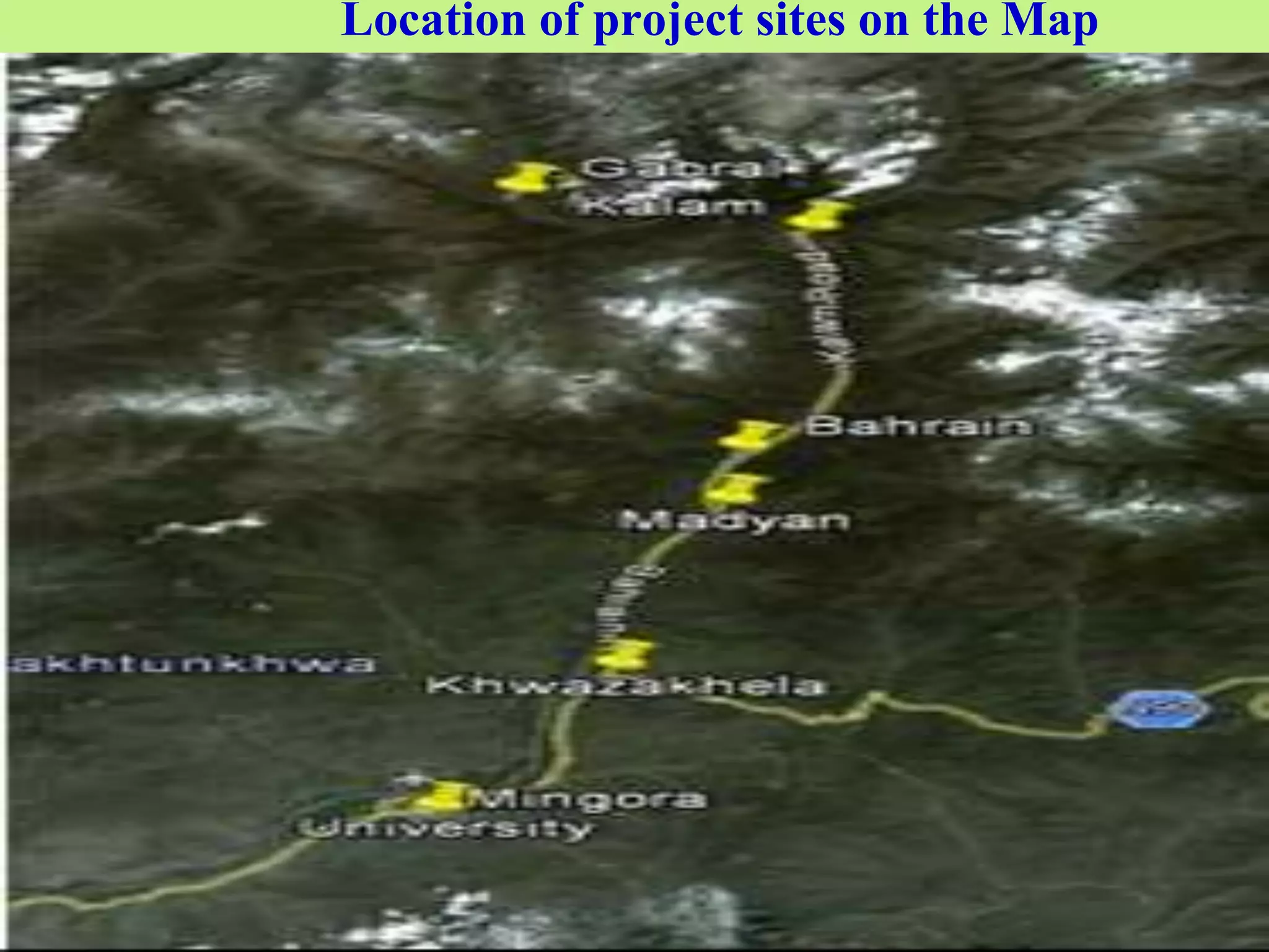 Location of project sites on the Map
 