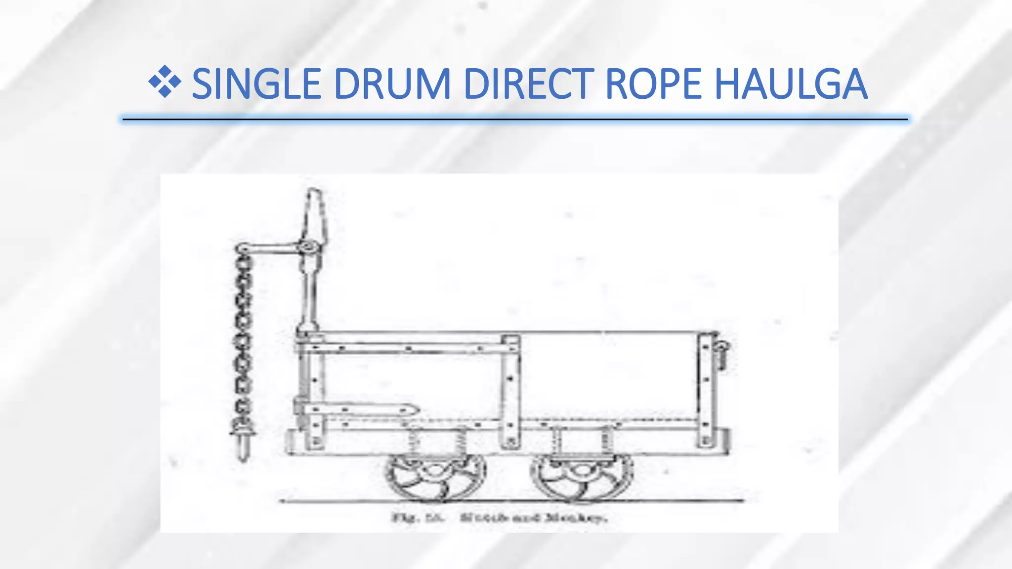 ❖SINGLE DRUM DIRECT ROPE HAULGA
 