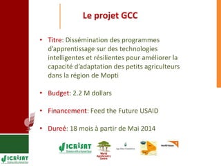 Programme d’apprentissage sur l’adaptation aux changements climatiques à Mopti 