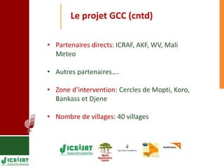 Programme d’apprentissage sur l’adaptation aux changements climatiques à Mopti 