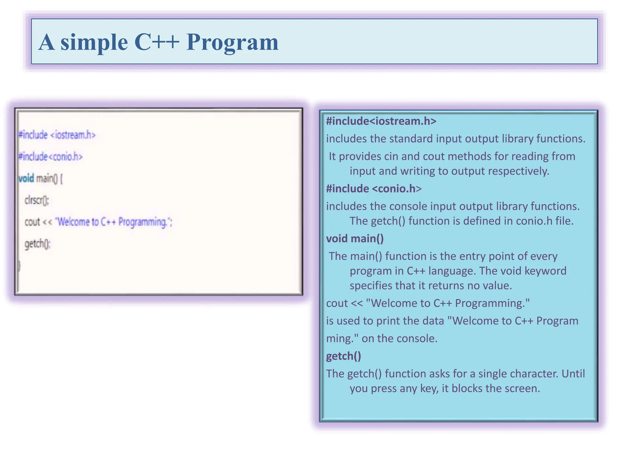 Procedure Oriented programming Object Oriented programming Basic ...