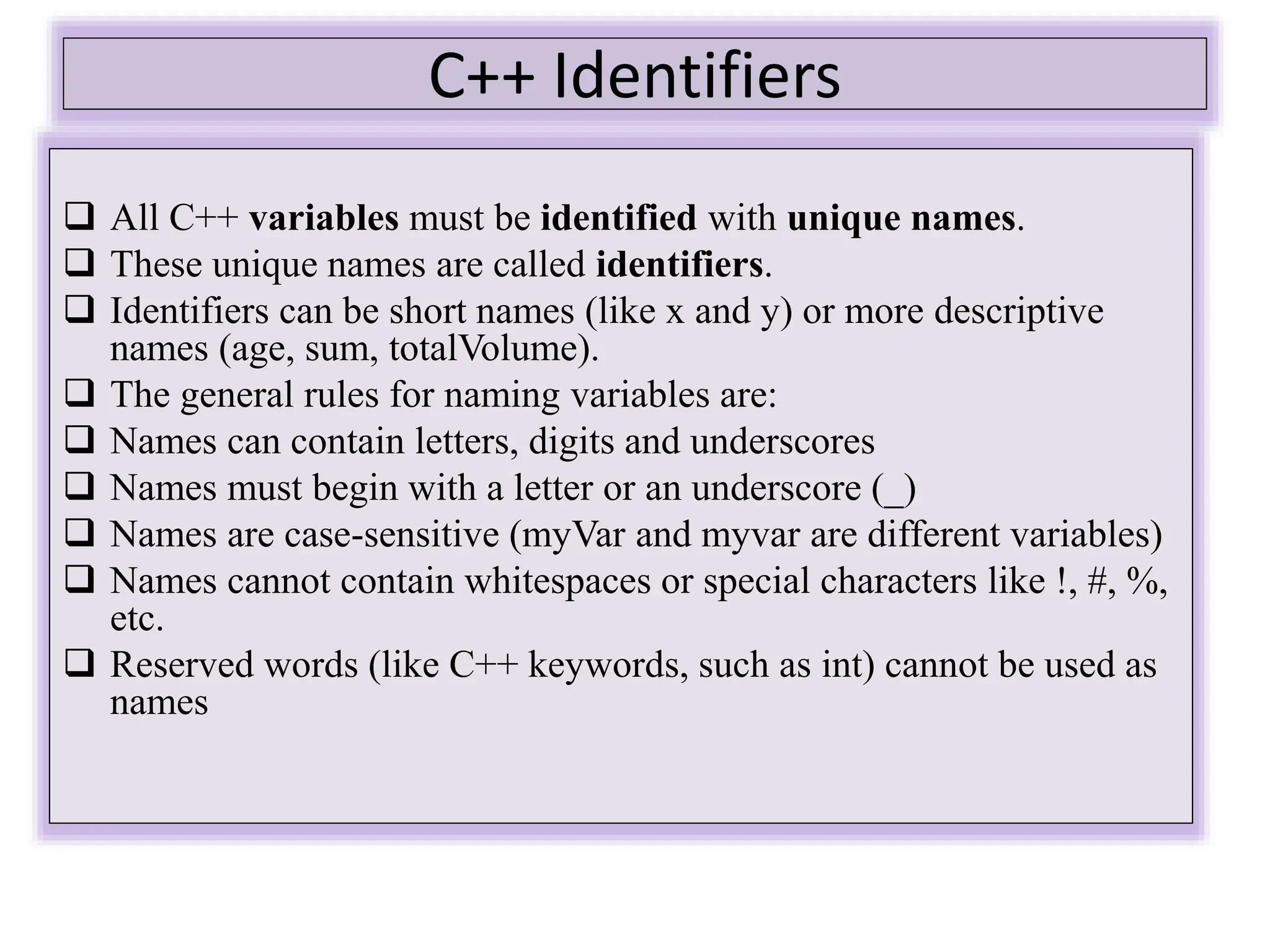 Procedure Oriented programming Object Oriented programming Basic ...