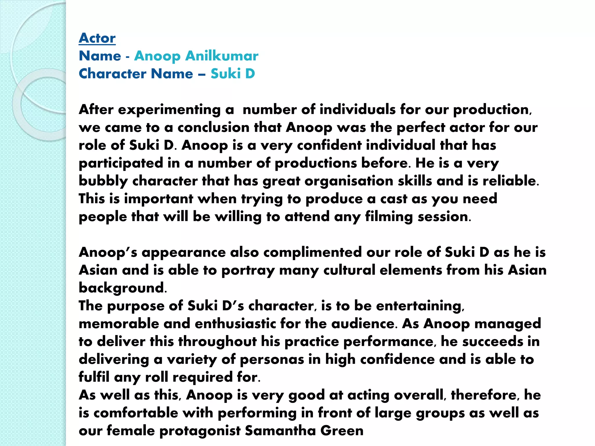 Presentation cast | PPT