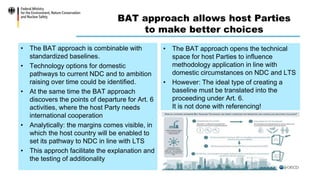 BAT approach allows host Parties
to make better choices
• The BAT approach is combinable with
standardized baselines.
• Te...