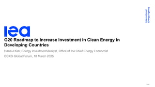 CCXG global forum, March 2025, Haneul Kim | PDF