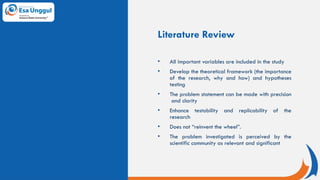 the research process the broad problem area | PPTX
