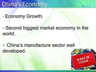   Wealth & Stable political value.