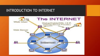INTRODUCTION TO INTERNET
 