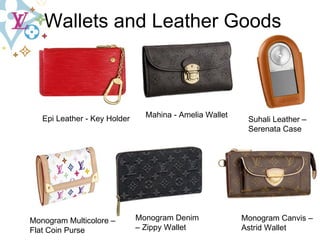 Wallets   and   Leather   Goods Mahina - Amelia Wallet Monogram Canvis –  Astrid Wallet Suhali Leather –  Serenata Case Monogram Multicolore –  Flat Coin Purse Epi Leather - Key Holder Monogram Denim – Zippy Wallet 