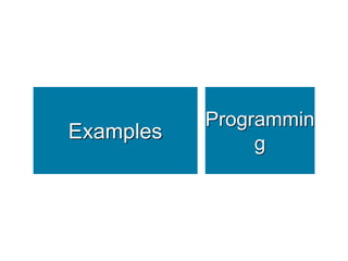 Programmin
Examples
                g
 