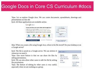 Google Docs in Core CS Curriculum #docs
 