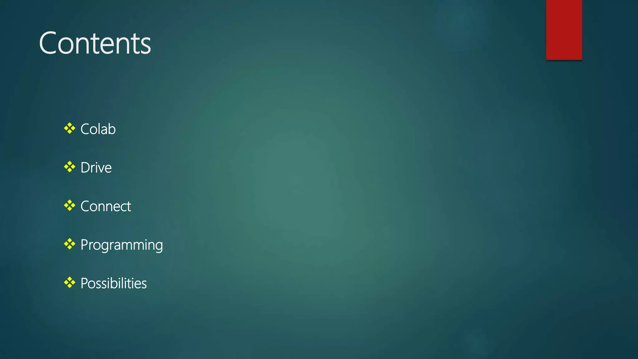 Introduction to using google colab | PPT
