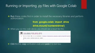 Introduction to using google colab | PPTX | Computing | Technology ...