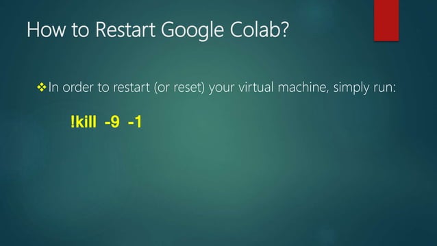 Introduction to using google colab | PPT