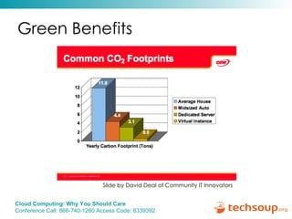 Green Benefits Slide by David Deal of Community IT Innovators 