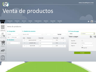Venta de productos