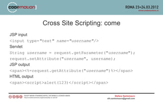 SQL Injection & Cross Site Scripting, by Stefano Santomauro | PPT