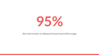 95%
des internautes ne dépassent pas la première page
 