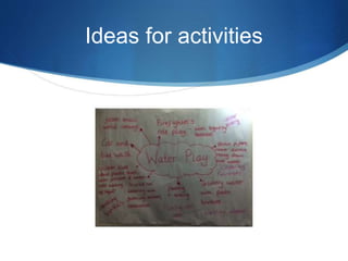 Ideas for activities
 