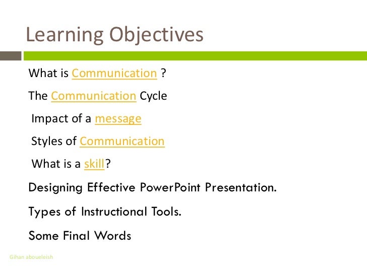 presentation communication skills type of communication skills