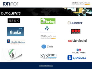 PROCESS TOOLS & METHODOLOGIESToolsCategoryMethodologiesRequirements TraceabilityChange Requests and Impact AnalysisRequirements and Change ManagementRational Unified Process and Use Case ModelingSRS Review by functional Review TeamsDesign Review by Technical Review TeamsIntegrated Validation and VerificationWork Product ReviewsWaterfall and Iterative Development MethodologiesFxCop for .NET .NET Memory Optimization toolsCode Review ToolsAgile Processes and Test Driven DevelopmentMethodologies@ION NORPrototyping and Incremental ApproachMicrosoft VSS, TFSConfiguration Mgmt.Microsoft Project, Microsoft Project Web Access, In house Timesheet tracking application, Project Status ReviewsProject Scheduling and TrackingRapid Application DevelopmentCollaboration ToolsLiveMeeting, Skype, VOIPUnit Testing Tools : NU nit for .NET, Functional and Regression Tests: Bug Tracking and Issue Management: WSS