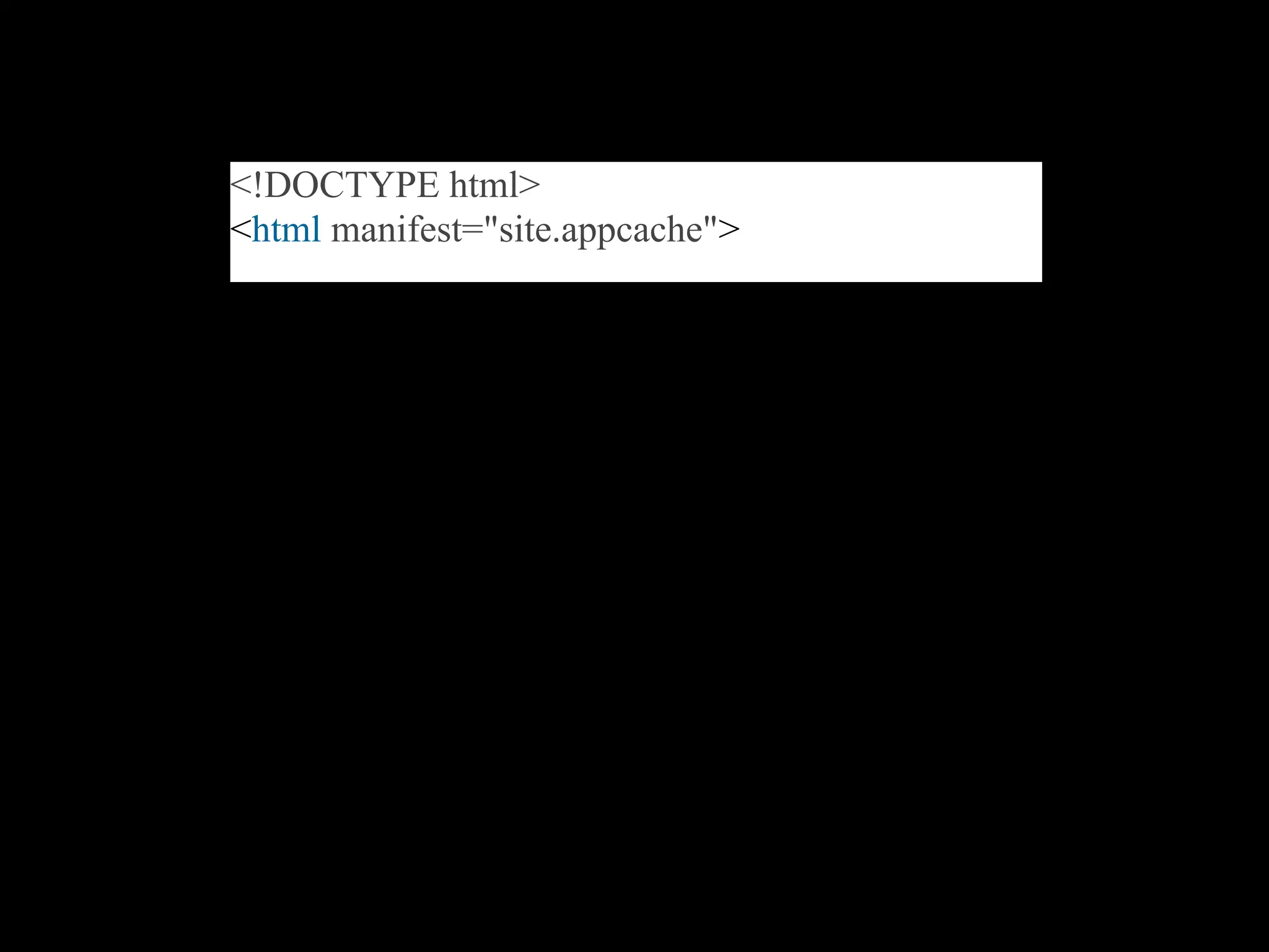 <!DOCTYPE html>
<html manifest="site.appcache">
 