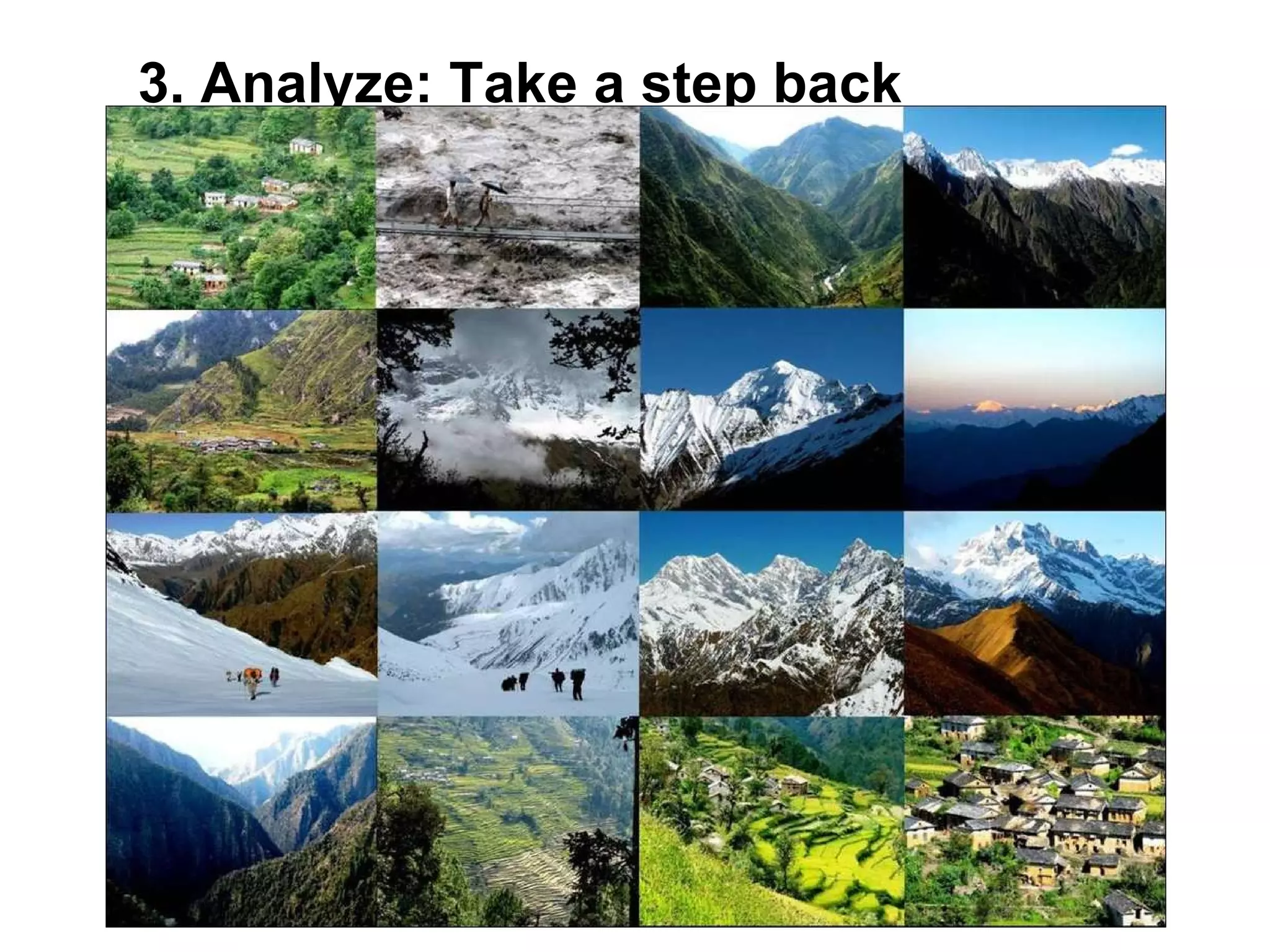 3. Analyze: Take a step back 