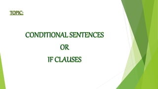 English conditional Sentences | PPTX