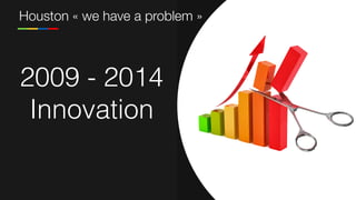 Houston « we have a problem »
2009 - 2014
Innovation
 