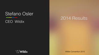 Wildix Convention 2015
Stefano Osler
CEO Wildix
2014 Results
 