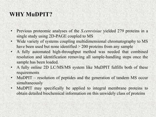 Large-scale analysis of the yeast proteome by multi dimensional protein ...
