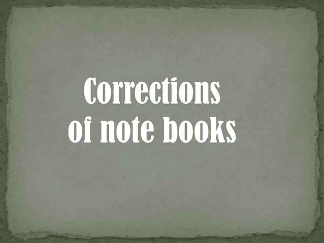 Copy Corrections for Teachers | PPTX | Secondary Education | Education