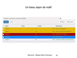 Microcom - Meetup Odoo Technique
Un beau sapin de noël!
22
 