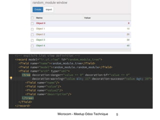 Microcom - Meetup Odoo Technique 5
 