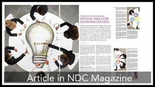 Article in NDC Magazine
http://www.ndcmagazine.com/wp-content/uploads/2014/11/NDC-Magazine_3-2014-web-hele-bladet.pdf
 