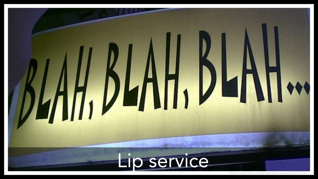 Lip service