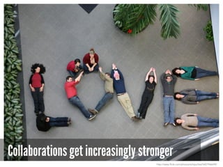 Collaborations get increasingly stronger
http://www.flickr.com/photos/schipulites/5407946699/
 