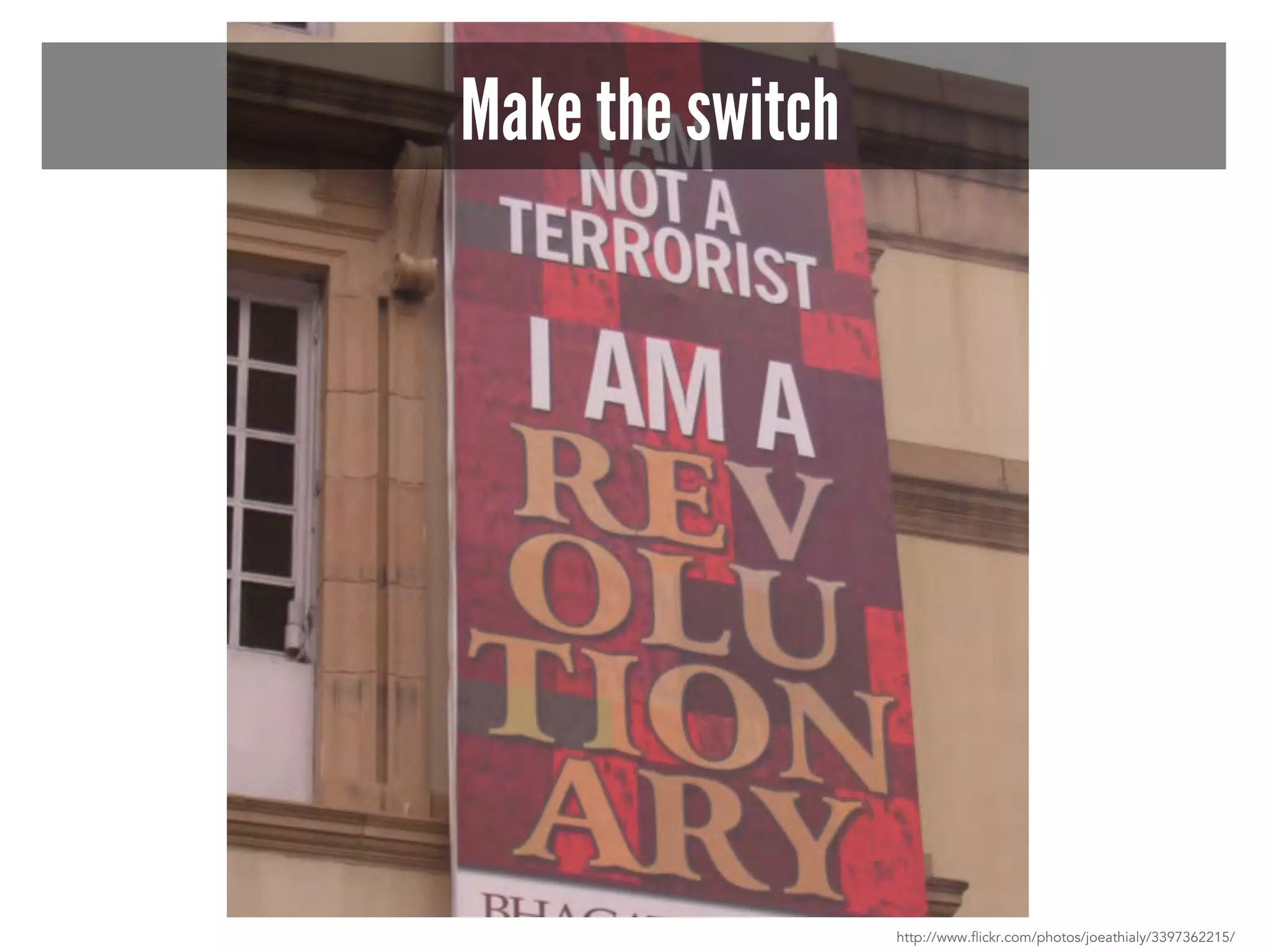 Make the switch 
http://www.flickr.com/photos/joeathialy/3397362215/ 
 