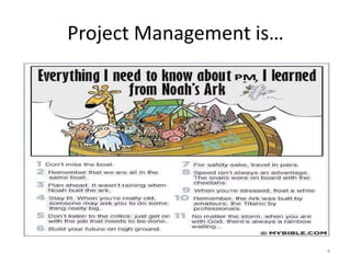 Project Management is…
4
 