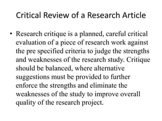 Presentation critique | PPTX