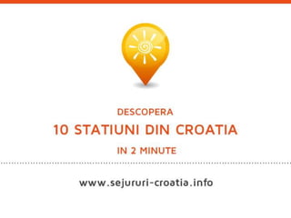 Descopera 10 statiuni din Croatia in 2 minute