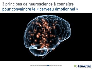 3 principes de neurosciences à connaître
pour convaincre le « cerveau émotionnel »
 