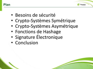 Plan2  Besoins de sécurité