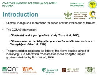 CSA recommendations for cocoa in Ghana | PDF