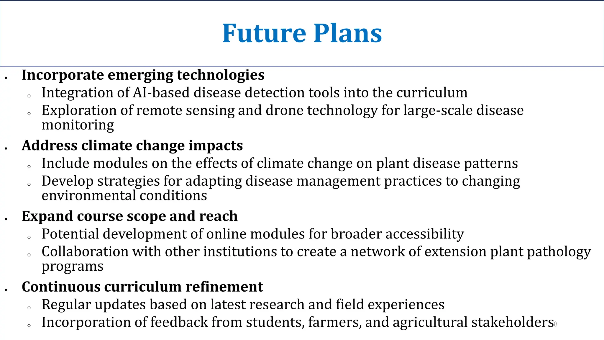 Integrating Field and Classroom through a new course entitled ...